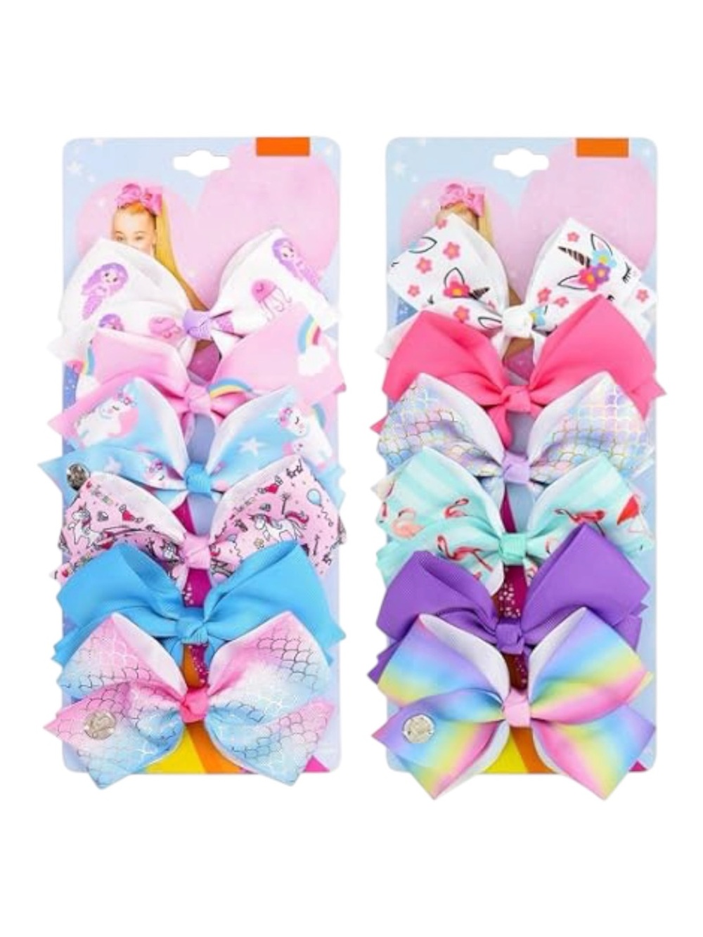 Nickelodeon Jo Jo Siwa Bows Pack of 12 Girls 5 inch Hair Bows Colourful